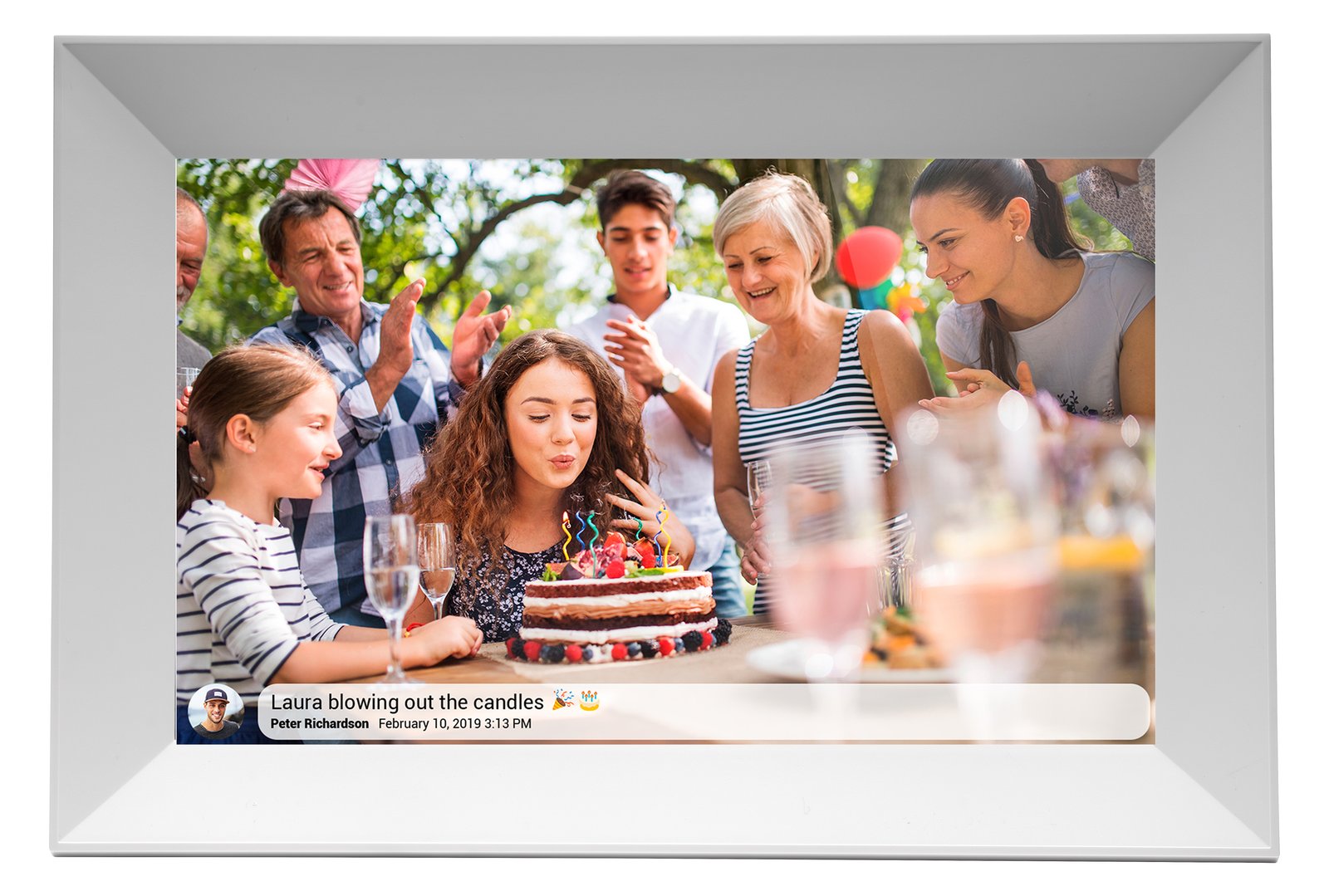 Inter Sales Bilderrahmen 10.1" PFF-1063 wi-fi white - Digitaler Foto-Rahmen - 16 GB