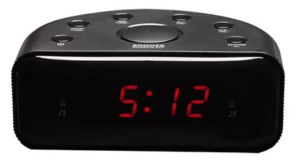 Inter Sales Denver CR-430 - Uhr - Analog & Digital - FM - PLL - LED - 1,52 cm (0.6") - Schwarz