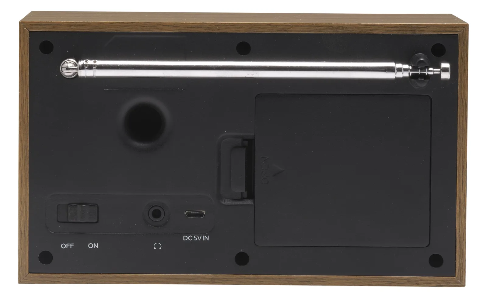 Inter Sales Denver DAB-46WHITE - Internet - Analog & Digital - DAB+,FM - 2 W - LCD - Braun - Weiß, Ansicht 4