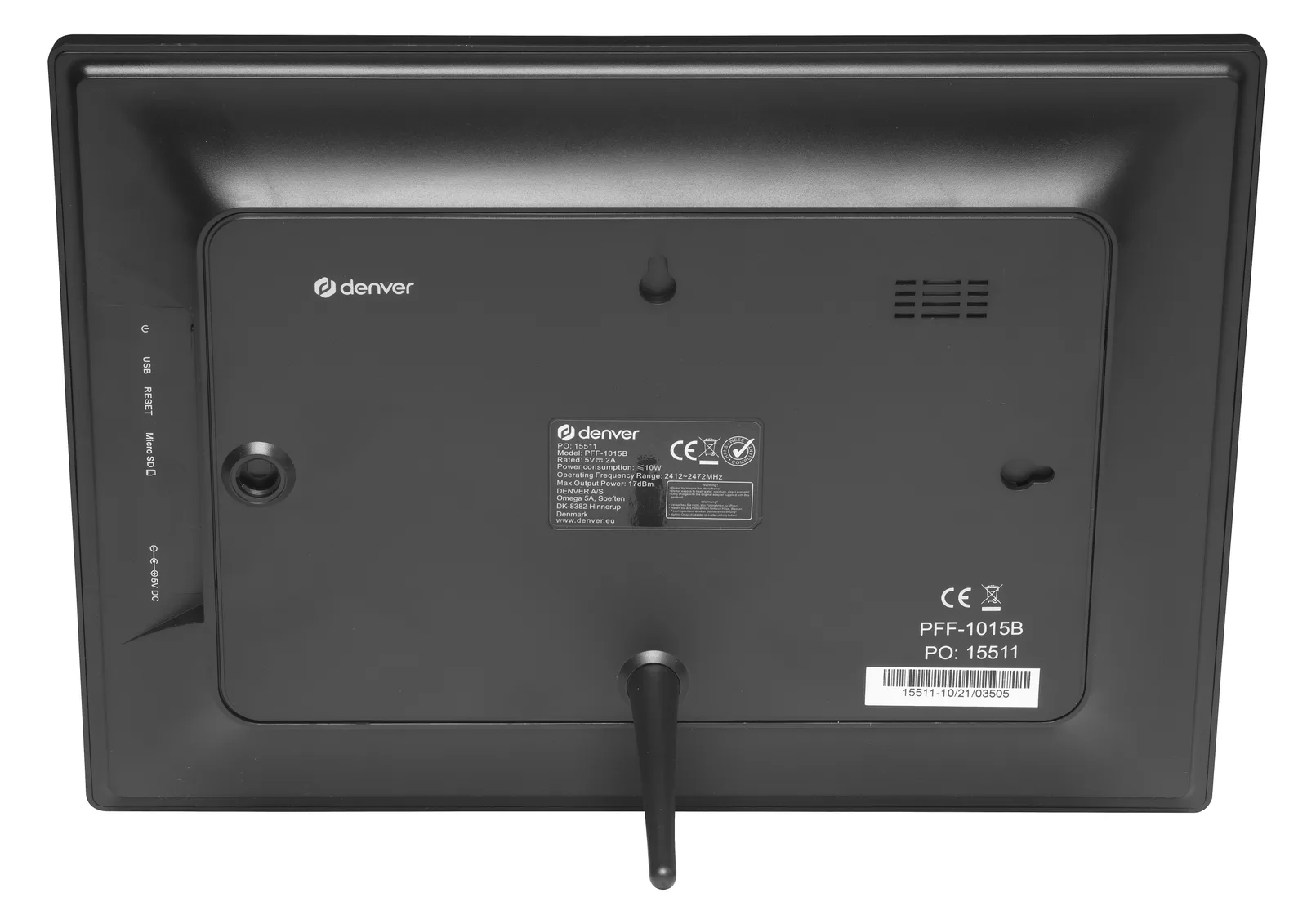 Inter Sales Denver PFF-1015B - 25,6 cm (10.1") - 1280 x 800 Pixel - IPS - 200 cd/m² - JPEG - 16 GB, Ansicht 2