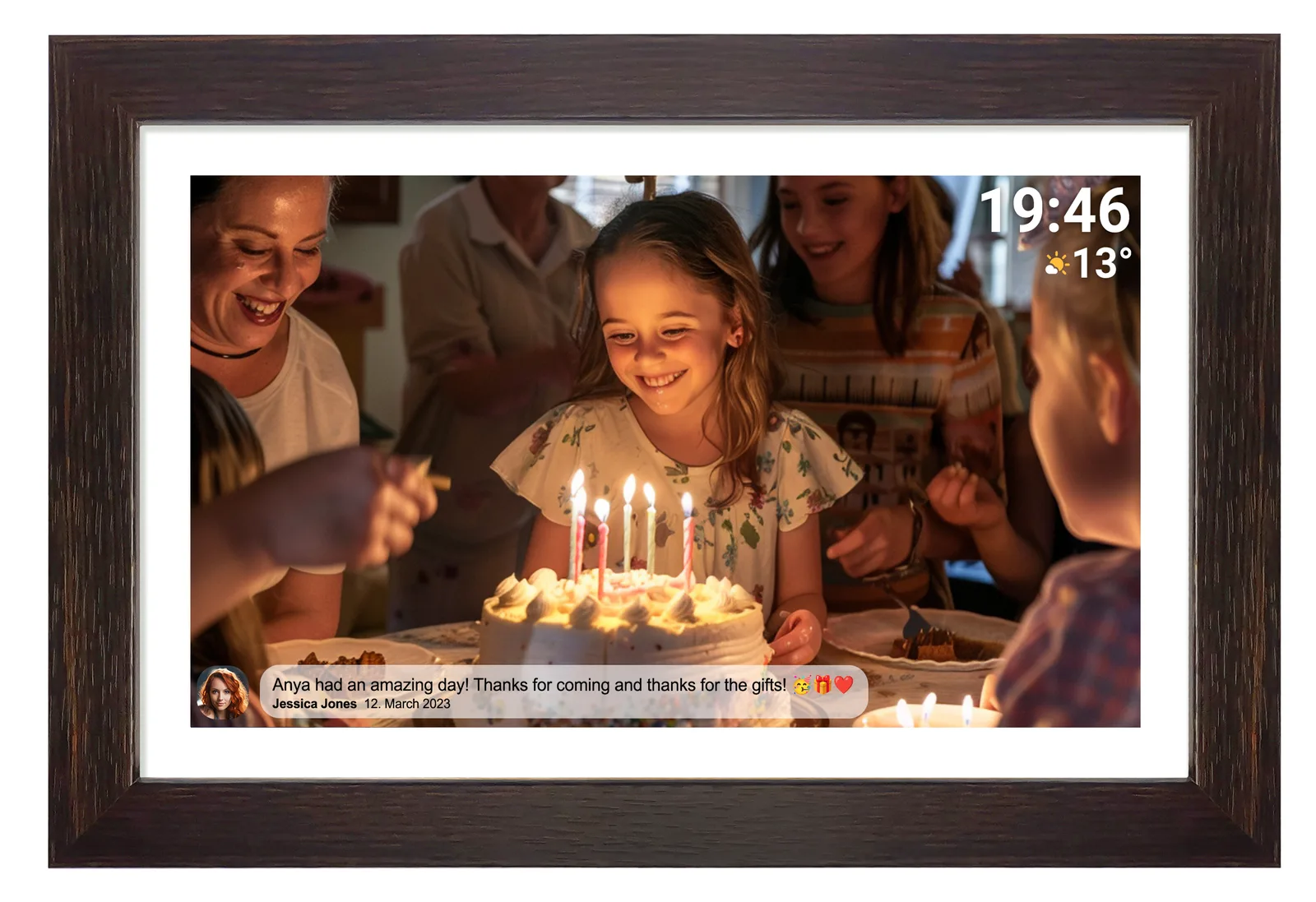 Inter Sales DENVER PFF-1543DW - Digitaler Fotorahmen - 1 GB RAM - 16 GB - 39.6 cm (15.6"), Ansicht 3