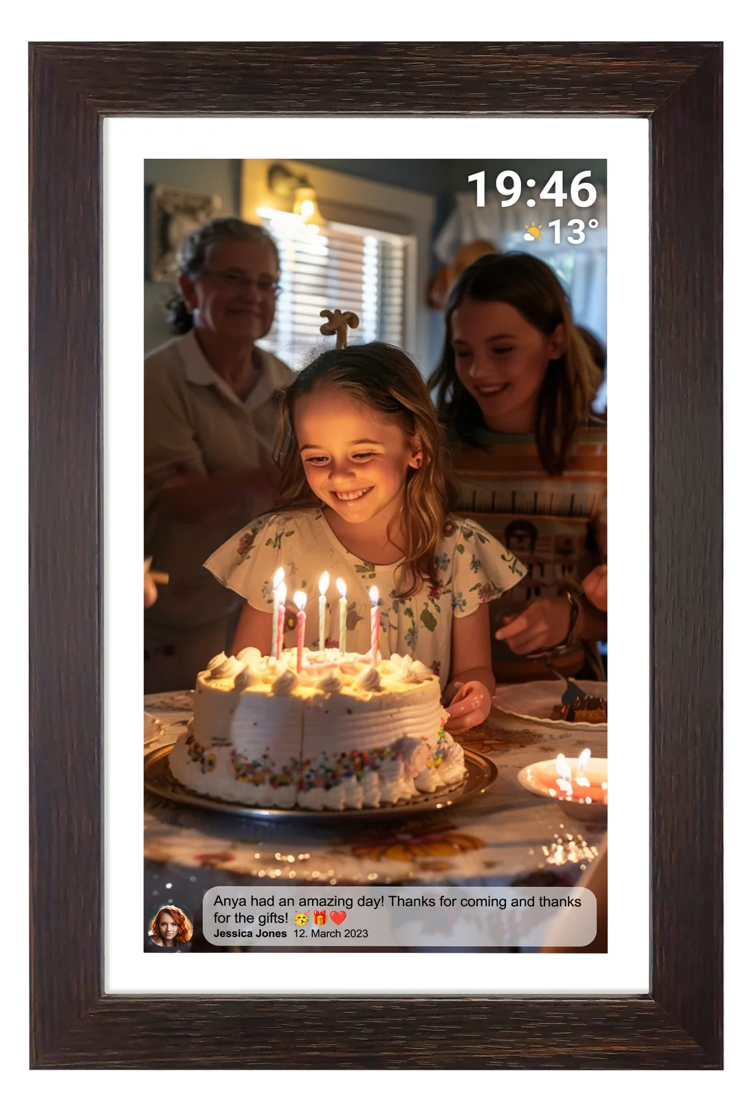 Inter Sales DENVER PFF-1543DW - Digitaler Fotorahmen - 1 GB RAM - 16 GB - 39.6 cm (15.6"), Ansicht 4