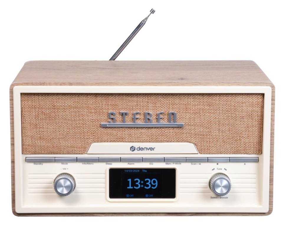 Inter Sales Retro DAB+/FM Radio mit CD/BT/USB MDA-525LW - Audio