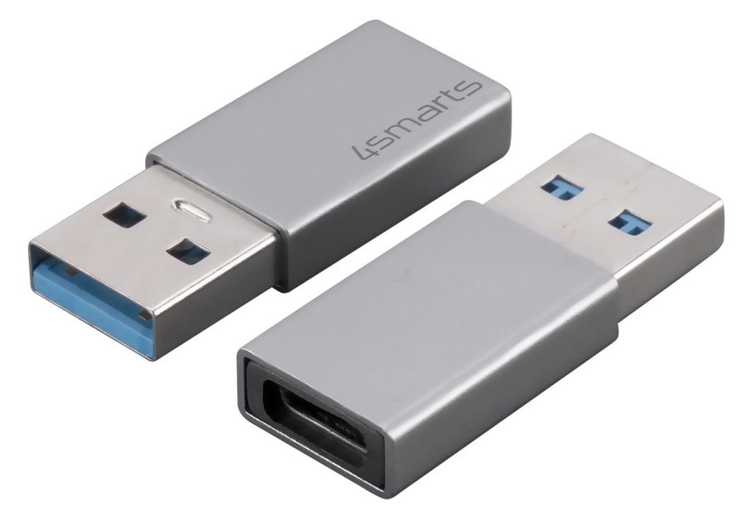 4smarts 540275 - USB Typ-A - USB Typ-C - Männlich - Grau - Passiv - 5 Gbit/s