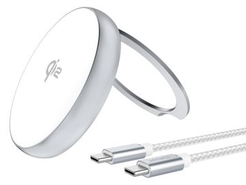 4smarts Qi2 Charger Kickstand. silber/wei von LumaTech
