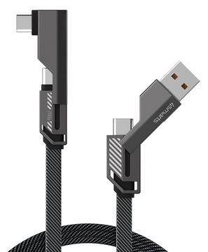 4smarts USB-C Kabel ComboCord Flat Right Angle 240W - Kabel - Digital/Daten von LumaTech