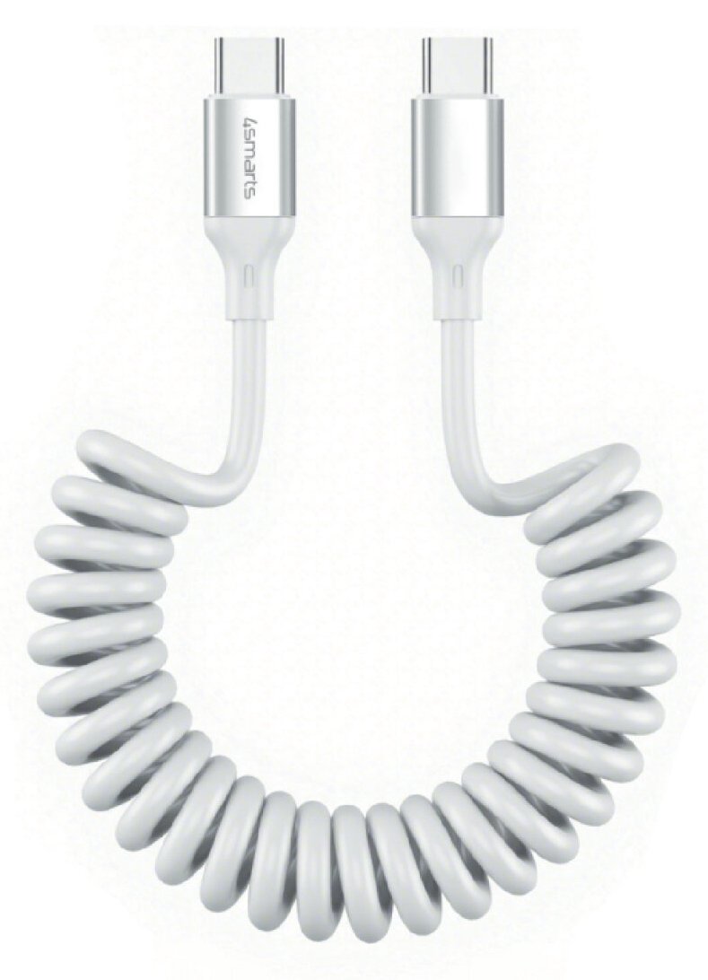 4smarts USB-C Spiralkabel 240W weiß - Kabel