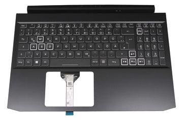 Acer 6B.QBCN2.014 Tastatur inkl. Topcase schwarz/weiss/schwarz mit - Tastatur - TL: Deutsch, QWERTZ von LumaTech
