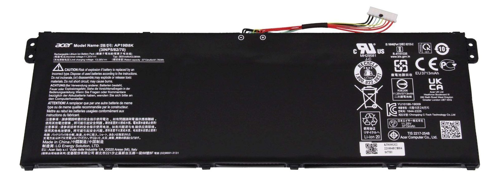 Acer Battery 3S1P AP19B8K 11 45W - Batterie - 3.830 mAh