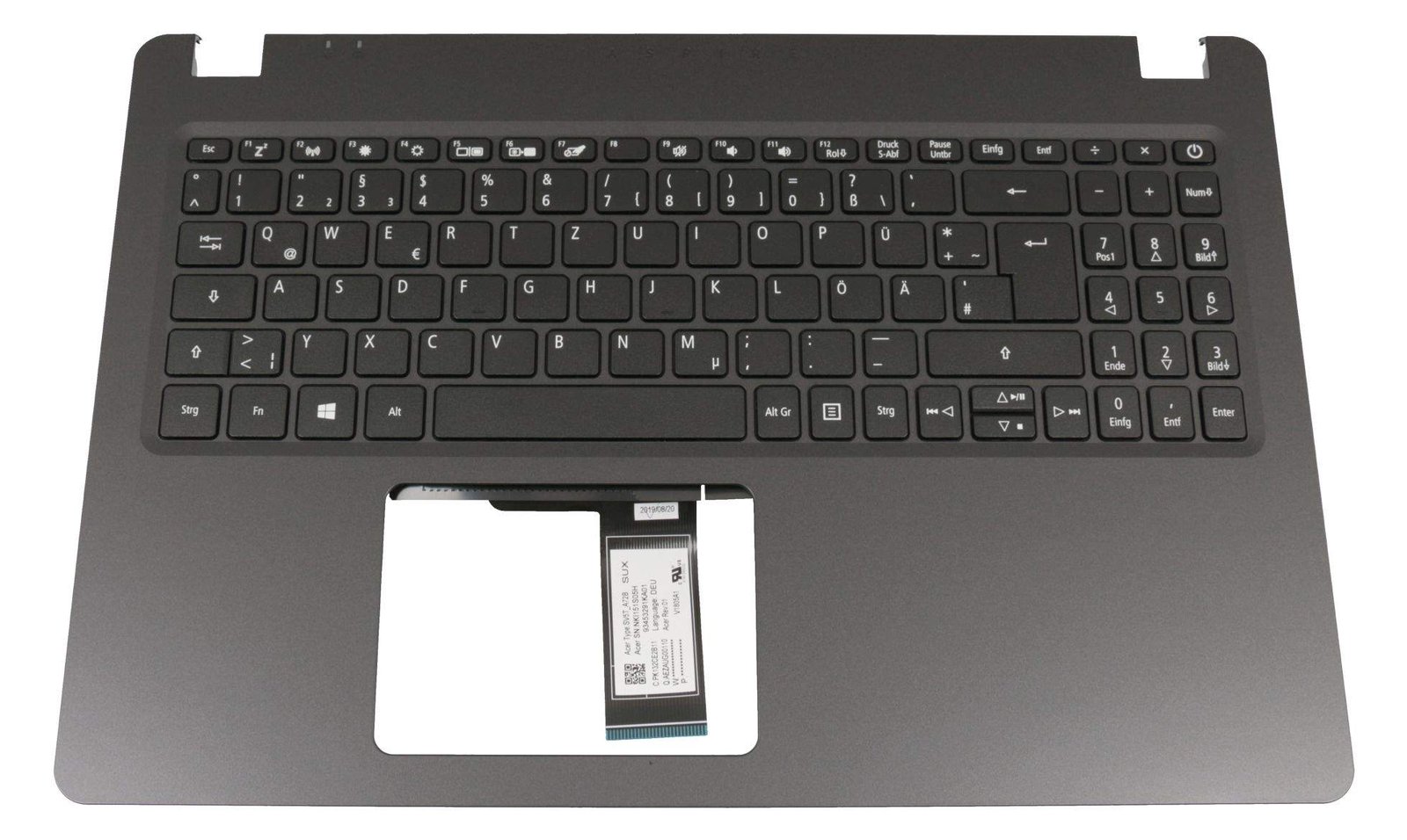 Acer Cover Upper - Cover + keyboard - Acer - TL: Deutsch, QWERTZ