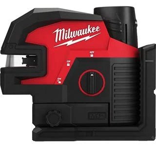 Milwaukee M12 CLL4P-0C Kreuzlinienlaser mit Vier Lotpunkten