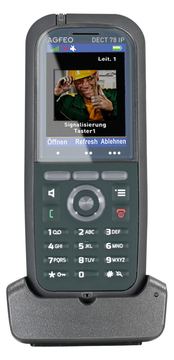 AGFEO DECT 78 IP - IP-Telefon - Grau - Kabelloses Mobilteil - Tisch/Bank - IP65 - 249 Eintragungen von LumaTech
