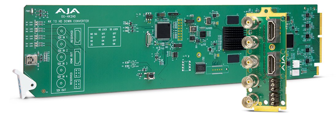 AJA OG-4K2HD - Down-converter - Grün - 4096 x 2160 Pixel - 480i,576i,720p,1080i,1080p,2160p - 0 - 40 °C - -40 - 60 °C