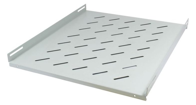 ALLNET 19Schrank zbh. Fachboden fest T950/B472/H46mm Lichtgrau