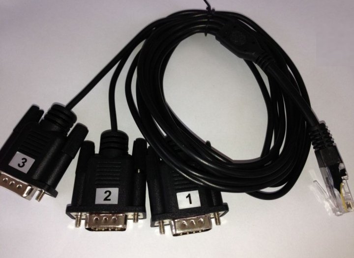 ALLNET ALL4500_COM Kabelschnittstellen-/adapter 3 x DB9 RJ-45 Schwarz