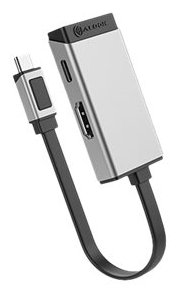 Alogic MagForce DUO Charge - Videoadapter - 24 pin USB-C männlich zu HDMI, USB-C (nur Spannung)