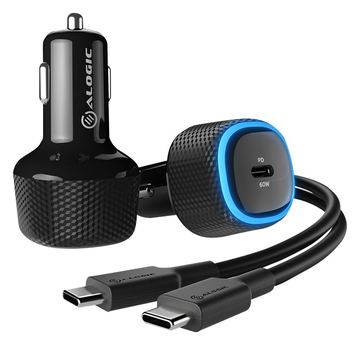 Alogic Rapid - Auto-Netzteil - 60 Watt - Fast Charge, PD (24 pin USB-C) von LumaTech