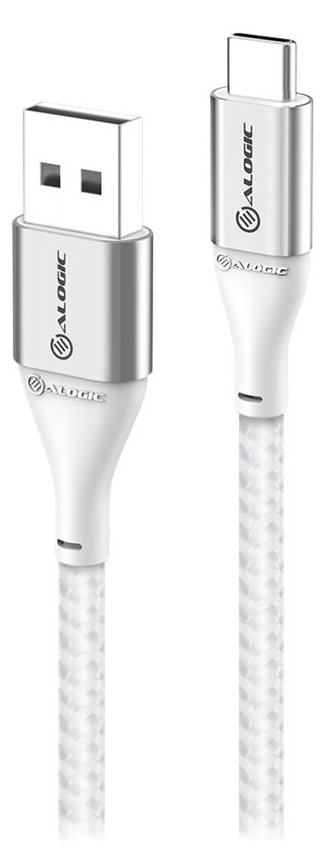 Alogic Super Ultra - USB-Kabel - 24 pin USB-C (M) - zu USB (M) - USB 2.0 - 3 A - 30 cm - Silber
