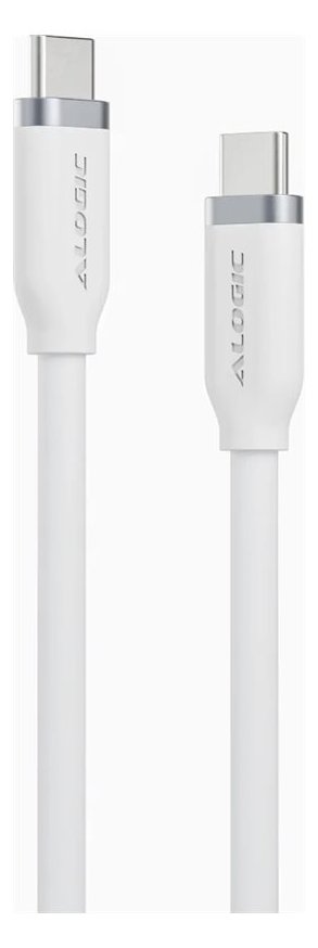 Alogic USB-Kabel - 24 pin USB-C (M) zu 24 pin USB-C (M) - 48 V - 5 A - 1 m - USB-Stromversorgung (240 W) - weiß