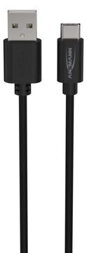 Ansmann 1700-0130 - 1 m - USB A - USB C - 0,48 Gbit/s - Schwarz von LumaTech