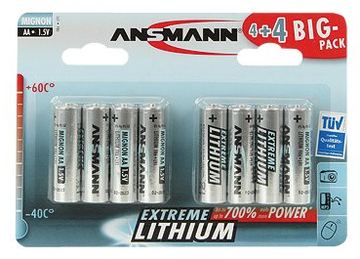 Ansmann Extreme Lithium AA - Batterie 8 x AA-Typ von LumaTech