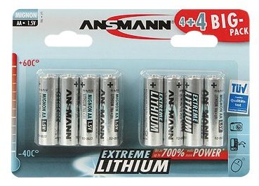 Ansmann Extreme Lithium AA - Batterie 8 x AA-Typ