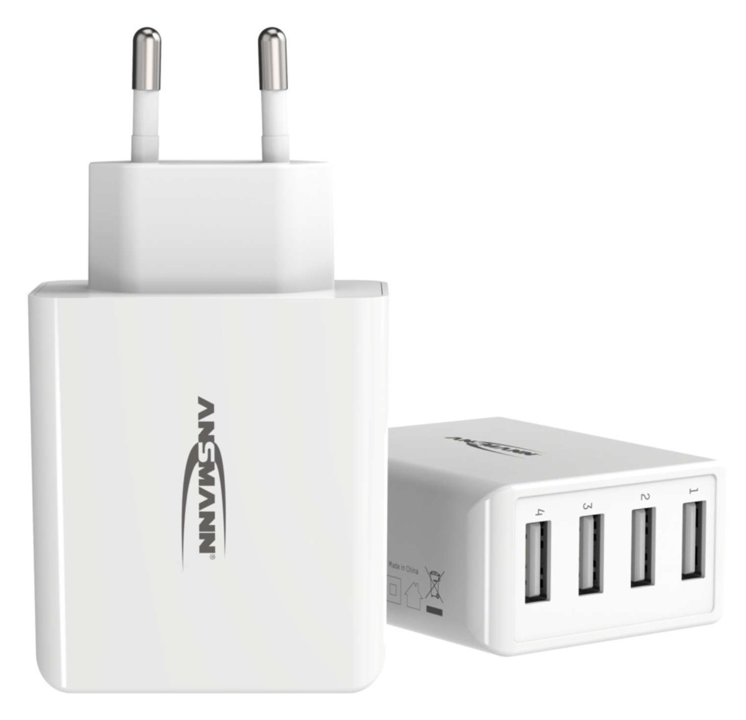 Ansmann Home Charger HC430 - Netzteil - 30 Watt - 6 A - 4 Ausgabeanschlussstellen (USB)