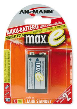 Ansmann maxE - Batterie 9V - NiMH - (wiederaufladbar) von LumaTech