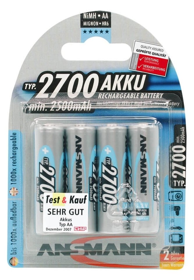 Ansmann Mignon - Batterie 4 x AA-Typ - NiMH - (wiederaufladbar)
