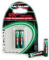 Ansmann Mignon 800 DECT - Batterie 2 x AA-Typ - (wiederaufladbar) von LumaTech