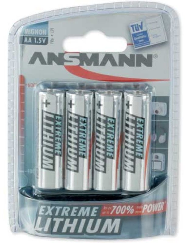 Ansmann Mignon Extreme Lithium - Batterie 4 x AA-Typ