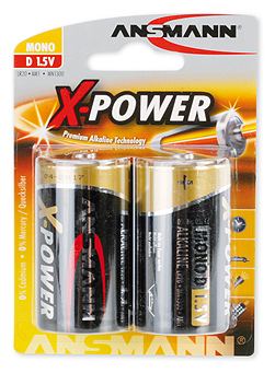 Ansmann X-POWER Mono D - Batterie 2 x D - Alkalisch von LumaTech
