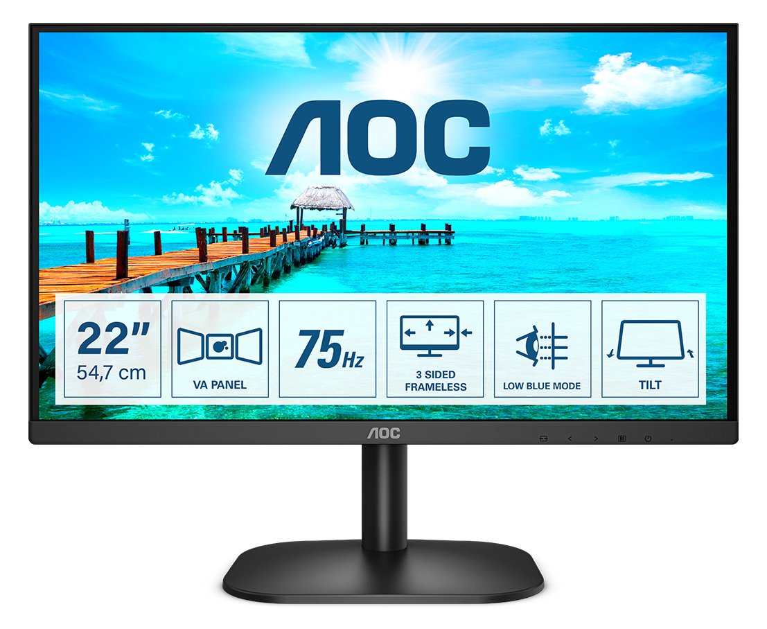 AOC 22B2H/EU - LED-Monitor - 55 cm (22) (21.5 sichtbar)