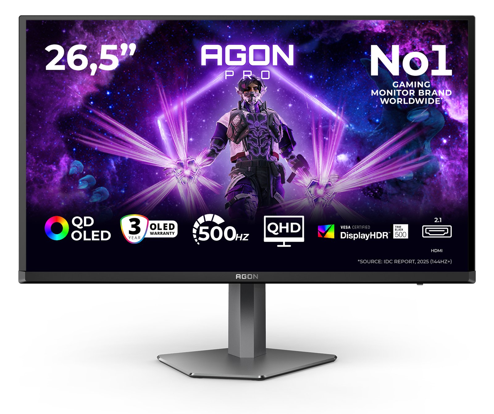 AOC AGON PRO AG276QKD2 - AG6 Series - OLED-Monitor - Gaming - 68.6 cm (27)