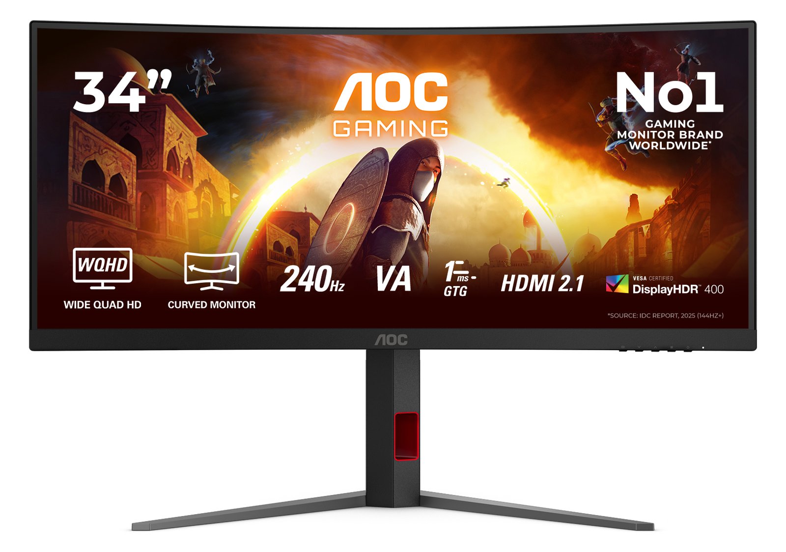 AOC Gaming CU34G4Z - LED-Monitor - Gaming - gebogen - 86.4 cm (34)