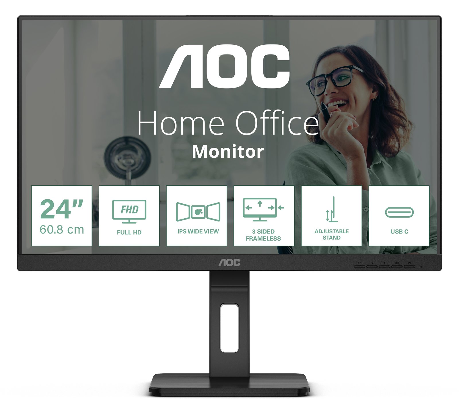 AOC Pro-line 24P3CV - P3 Series - LED-Monitor - 61 cm (24)