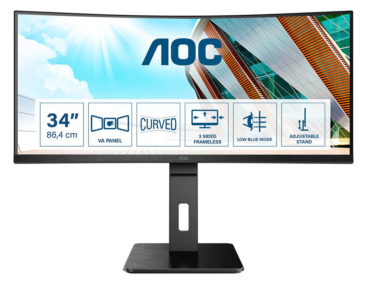 AOC Pro-line CU34P2A - P2 Series - LED-Monitor - gebogen - 86.36 cm (34)