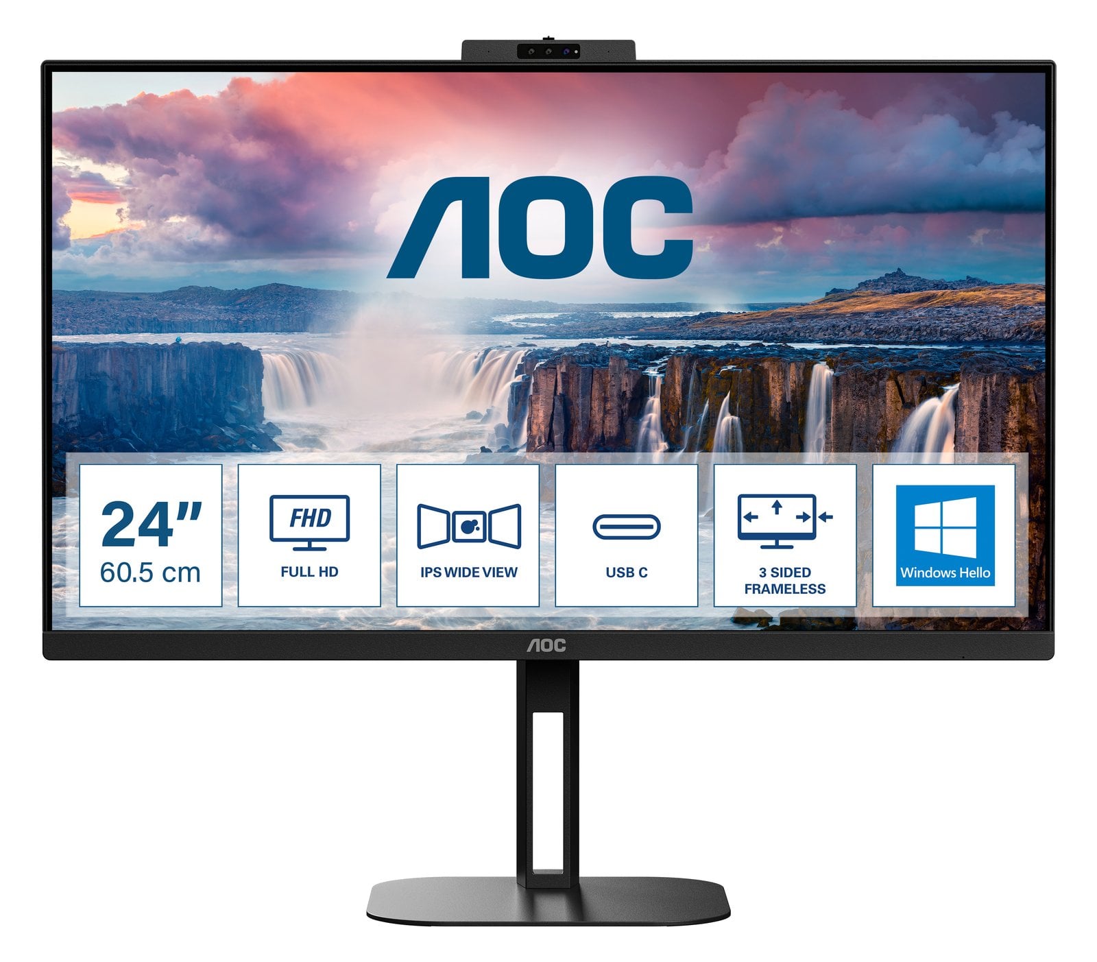 AOC Value-line 24V5CW/BK - V5 series - LED-Monitor - 61 cm (24)