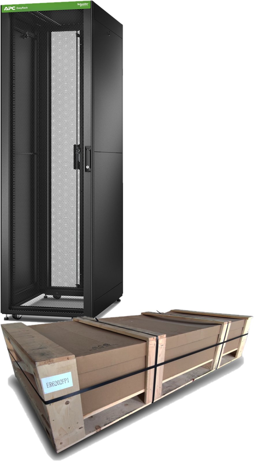 APC Easy Rack - Schrank (vertikal) - Netzwerkschrank - flatpack - Schwarz - 42HE - 48.3 cm (19)