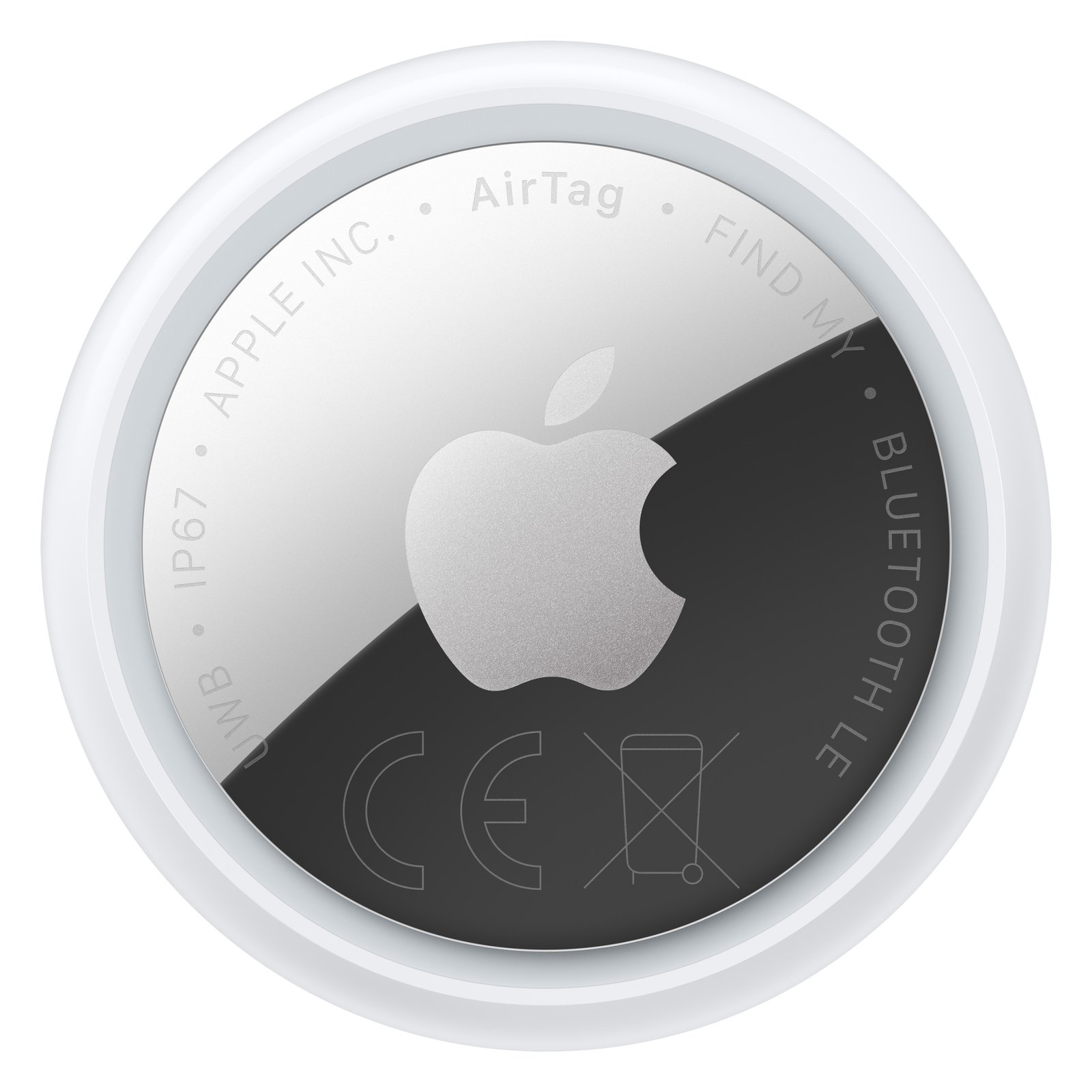 Apple AirTag (2026) weiß/silber - Anti-Verlust - Bluetooth-Tag für Handy Tablet Smartwatch für iPhone/iPad/iPod