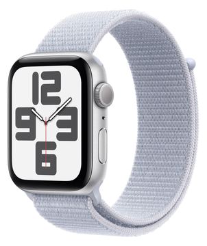 Apple Watch SE (GPS) - 44 mm - Aluminium, Silber - mit Sportschleife - blaue Wolke - Handgelenkgröße: 130-200 mm von LumaTech