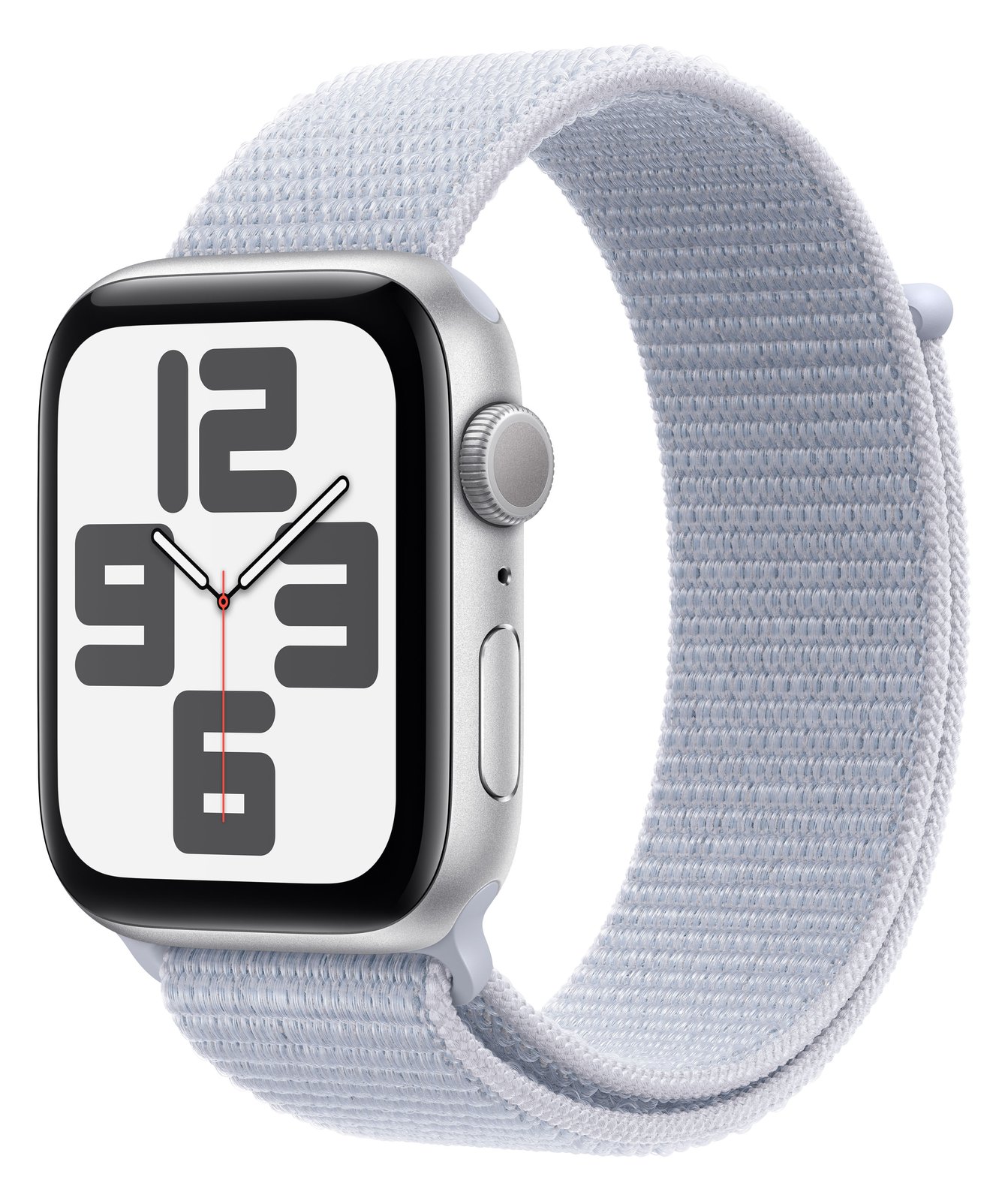 Apple Watch SE (GPS) - 44 mm - Aluminium, Silber - mit Sportschleife - blaue Wolke - Handgelenkgröße: 130-200 mm