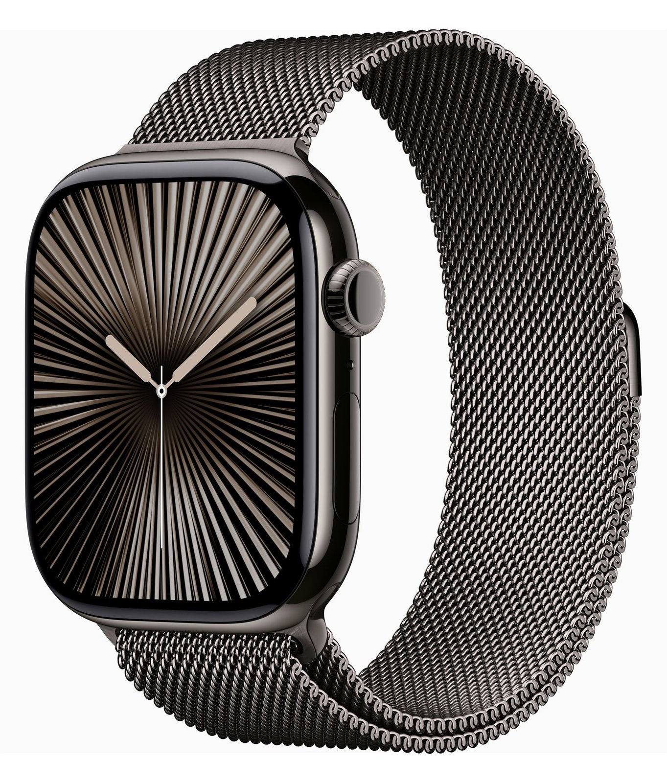 Apple Watch Series 10 (GPS + Cellular) - 46 mm - Schiefertitan - mit Milanaise Armband - Schiefer - Bandgröße: M/L