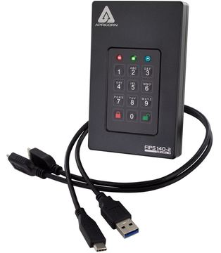 Apricorn Aegis Fortress L3 - Festplatte - verschlüsselt - 2 TB - extern (tragbar) von LumaTech