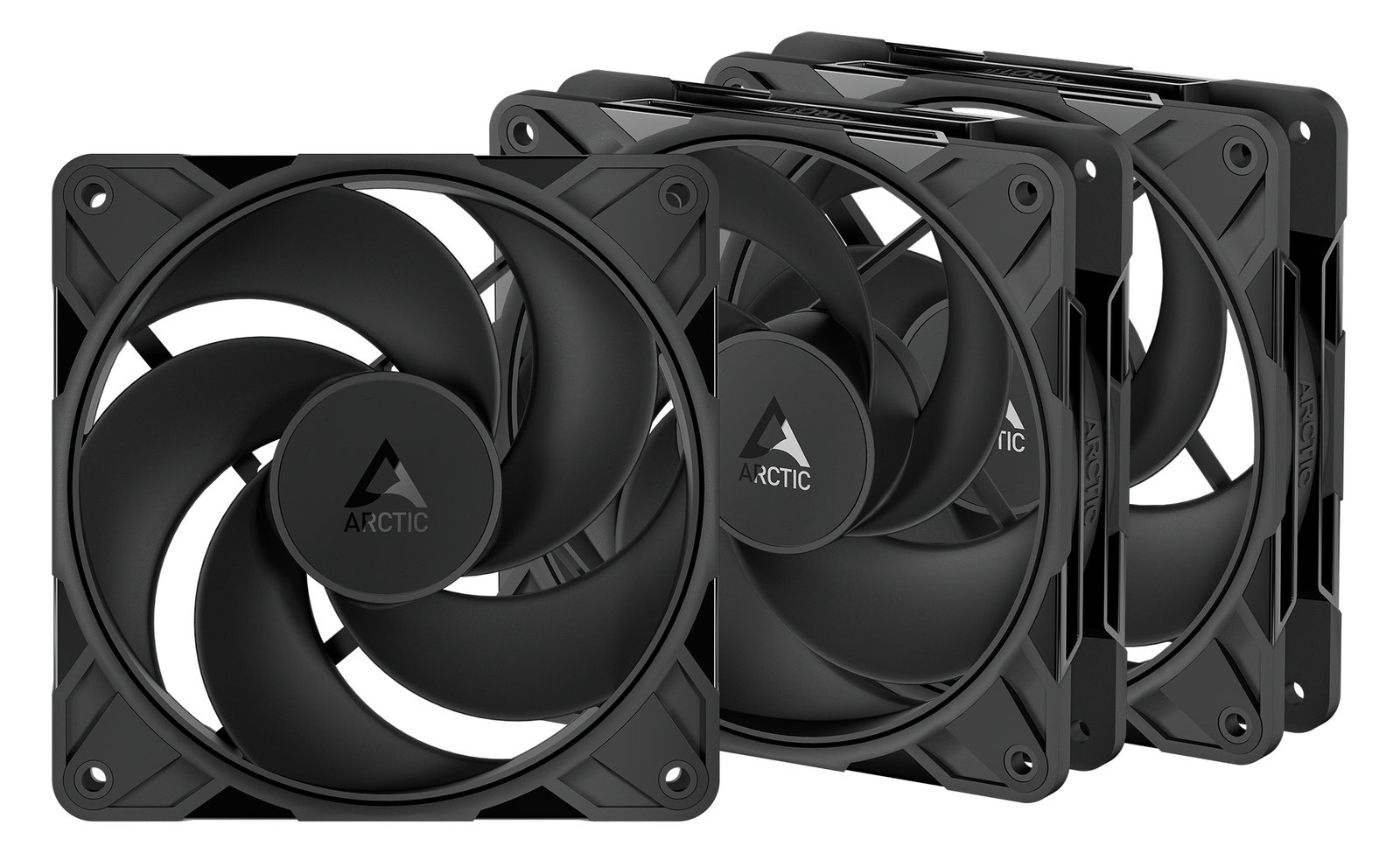 Arctic P12 Pro Reverse schwarz 3er Pack 120 mm - Gehäuse-Lüfter - 3.000 rpm