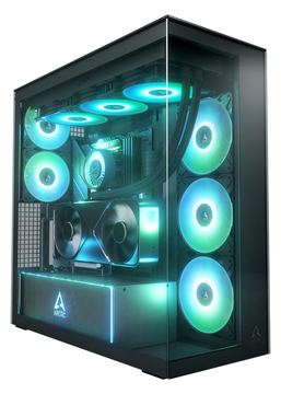Arctic PC-Gehäuse Xtender VG Black Mirror - Midi/Minitower - ATX von LumaTech
