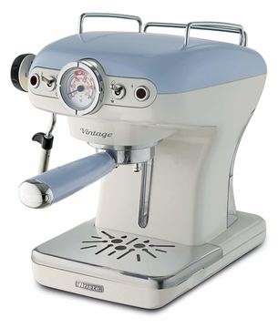 Ariete 1389 Vintage - Kaffeemaschine mit Milchaufschäumer - Hellblau von LumaTech