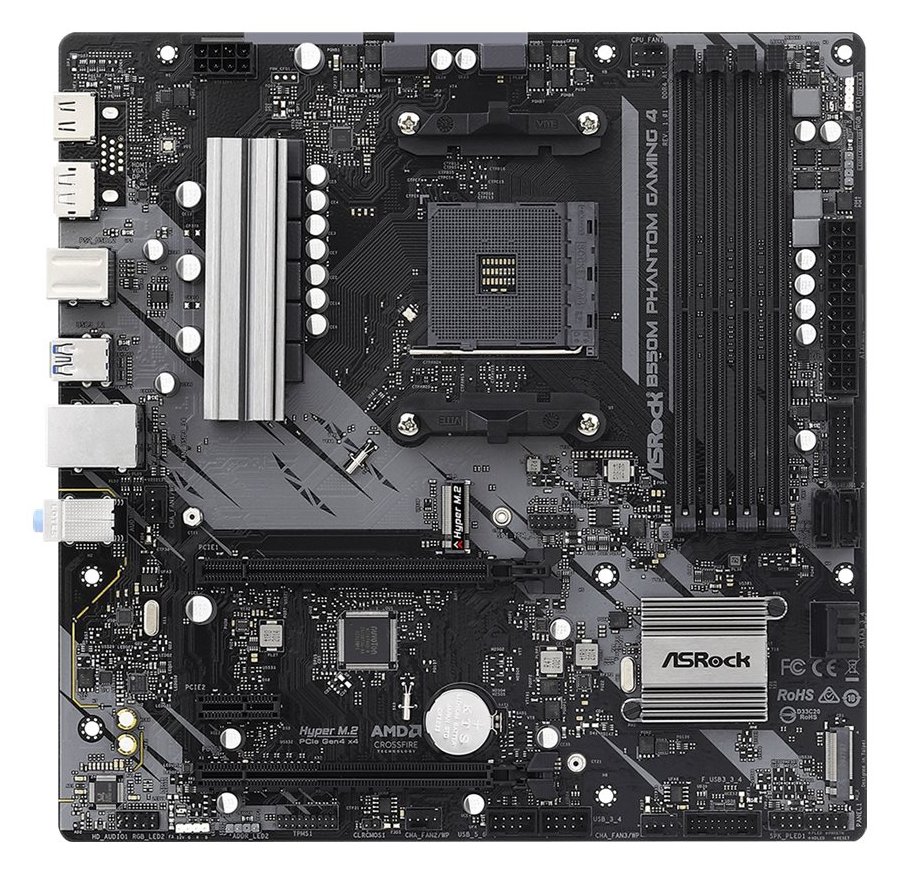 ASRock B550M Phantom Gaming 4 - Motherboard - micro ATX - Socket AM4 - AMD B550 Chipsatz