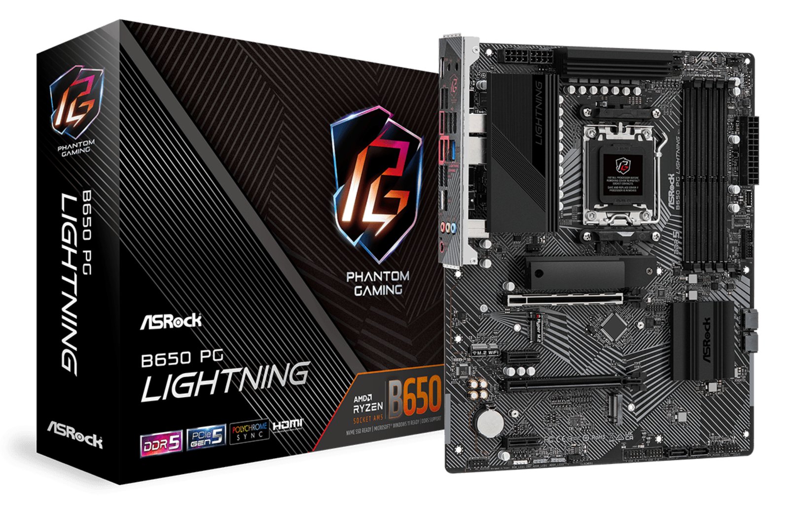 ASRock B650 PG Lightning - Motherboard - ATX - Socket AM5 - AMD B650 Chipsatz