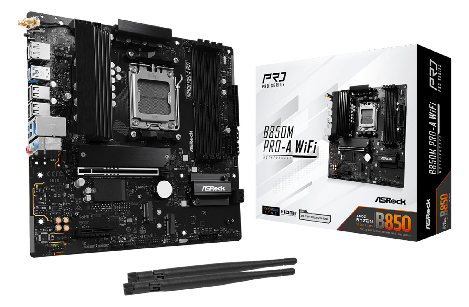 ASRock B850M Pro-A WIFI - Motherboard - micro ATX - Socket AM5 - AMD B850 Chipsatz - Onboard-Grafik (CPU erforderlich)